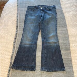 David Kahn lightly distressed jeans from Nordstrom’s have been hemmed.